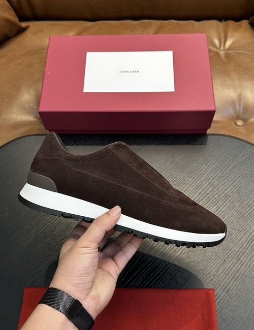 John Lobb Derby Business Shoes Top Layer Cowhide Leather Sole