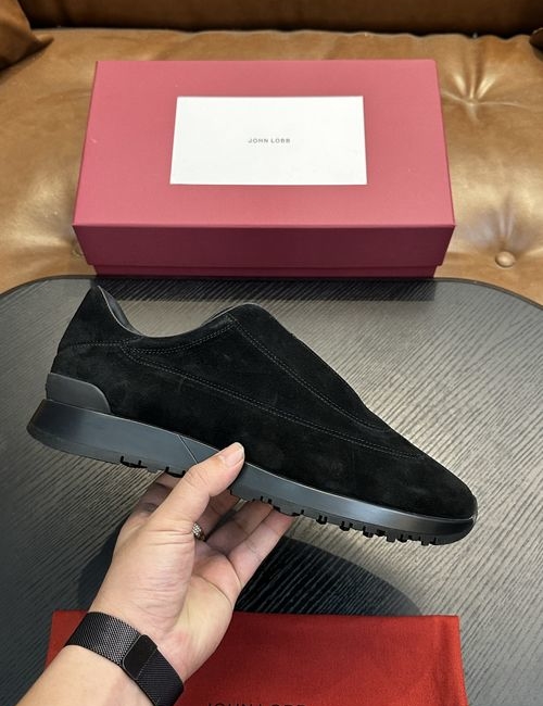 John Lobb Derby Business Shoes Top Layer Cowhide Leather Sole