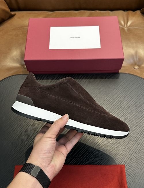 John Lobb Derby Business Shoes Top Layer Cowhide Leather Sole