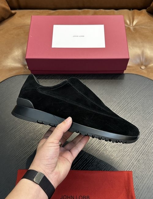 John Lobb Derby Business Shoes Top Layer Cowhide Leather Sole