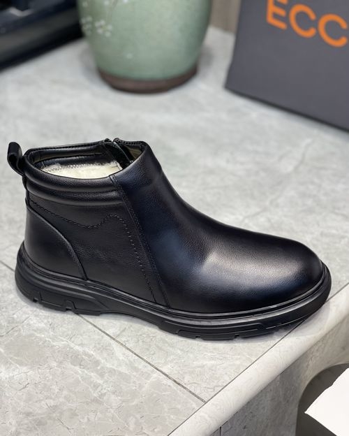 Ecco High-top Slip-on Wool Shoes