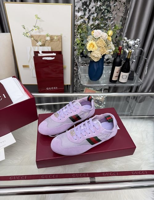 Gucci GG Pattern Leather Casual Shoes