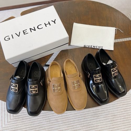 Givenchy Squared Toe Loafers With Metal Decor