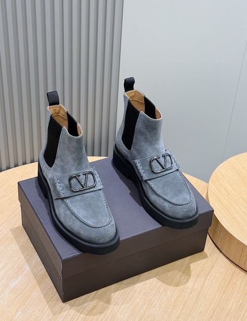 Valentino High-top Calfskin Shoes With V Hardware