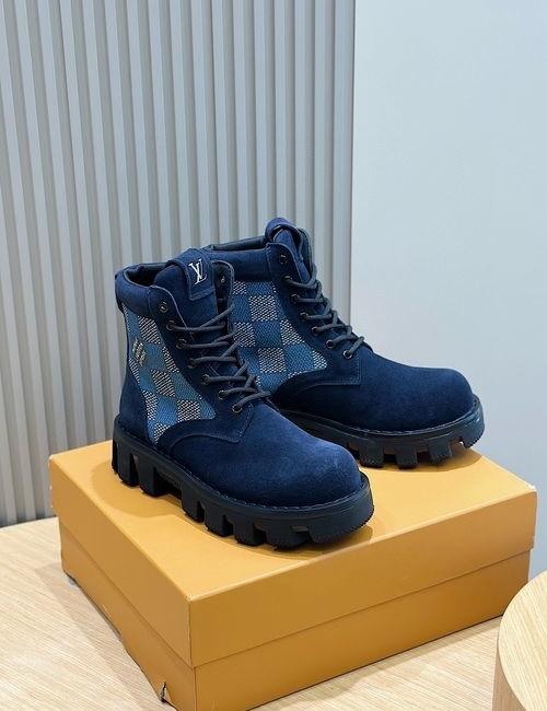 Louis Vuitton LV Checker Flat Boots With Wool Lining