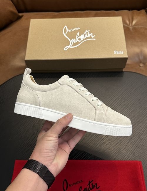 Christian Louboutin Leather Casual Sneakers With Rubber Sole