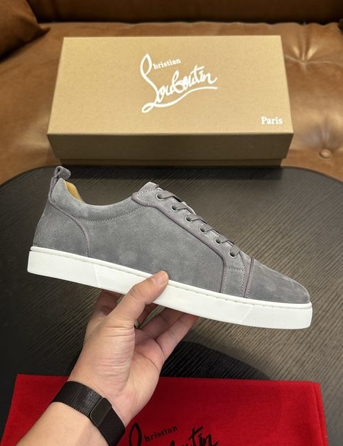 Christian Louboutin Leather Casual Sneakers With Rubber Sole