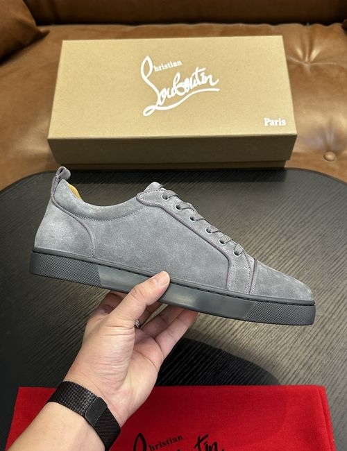 Christian Louboutin Leather Casual Sneakers With Rubber Sole