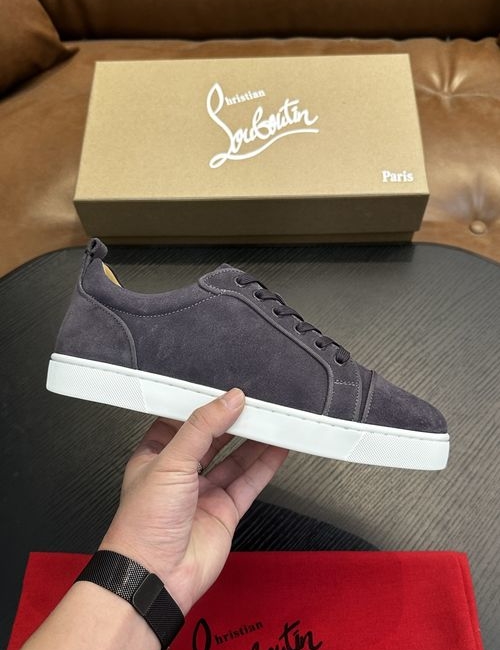 Christian Louboutin Leather Casual Sneakers With Rubber Sole