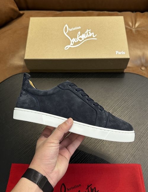 Christian Louboutin Leather Casual Sneakers With Rubber Sole