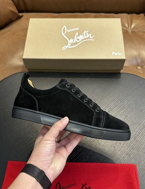 Christian Louboutin Leather Casual Sneakers With Rubber Sole