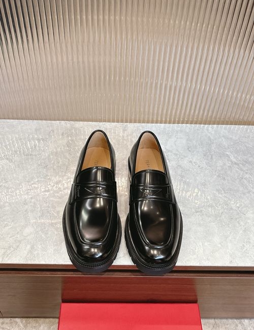 Ferragamo Leather Loafers Elegant Non-slip Wear-resistant