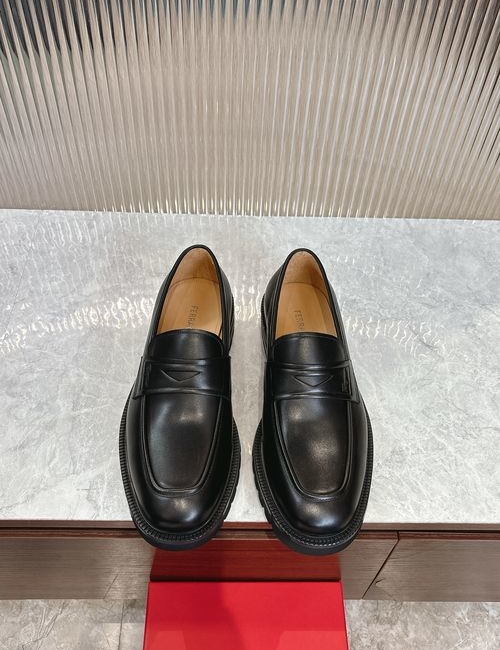 Ferragamo Leather Loafers Elegant Non-slip Wear-resistant