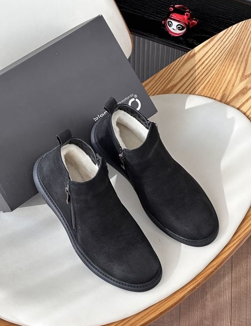 Ecco Wool Lined Warm Leather Shoes