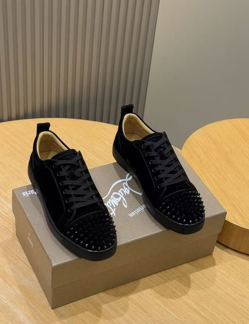 Christian Louboutin Cowhide Red Sole Casual Sneakers