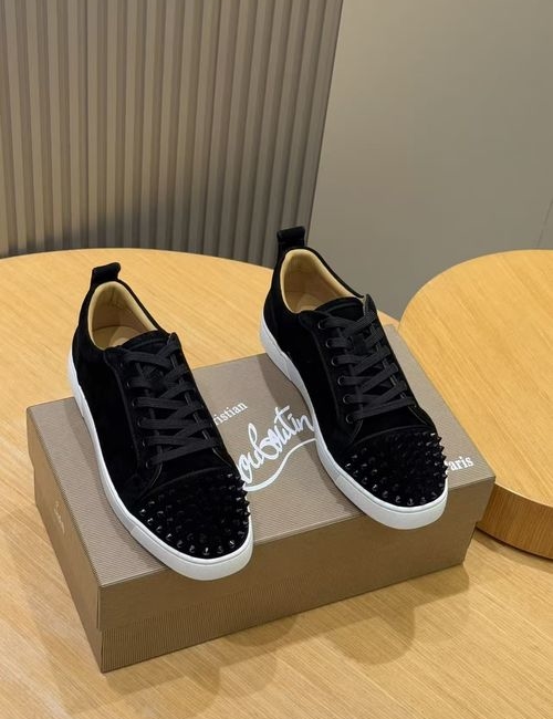Christian Louboutin Cowhide Red Sole Casual Sneakers