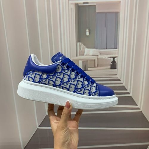 McQueen Premium Printed Leather Casual Shoes