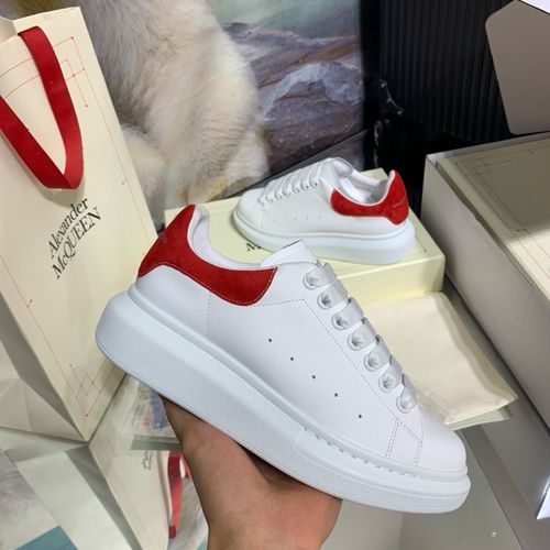 McQueen Silk Leather Sneakers With Extra Laces