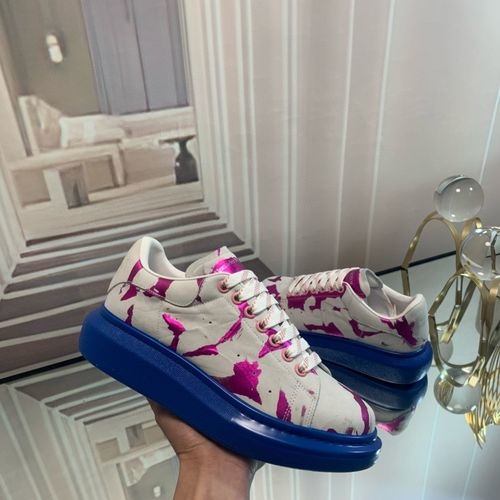 McQueen Premium Suede Sneakers With Rabbit Fur Lining