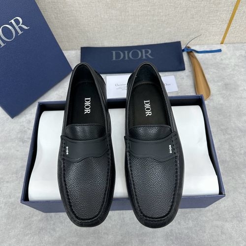 Christian Dior CD Leather Loafers With Bee Decor