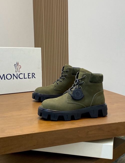 Moncler High-top Suede Leather Martin Shoes