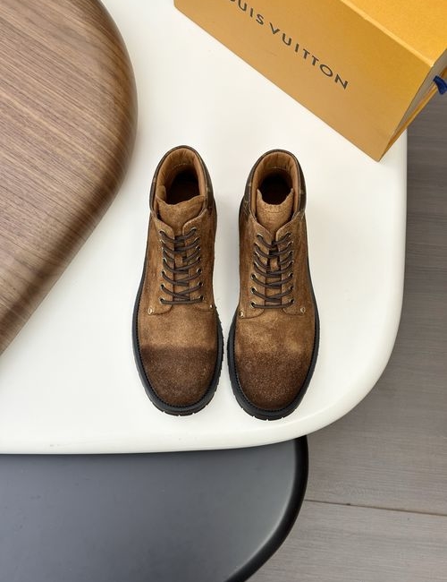 Louis Vuitton LV Premium Suede High-top Dress Shoes