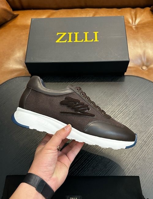 Zilli Grained Calfskin Handmade Casual Shoes