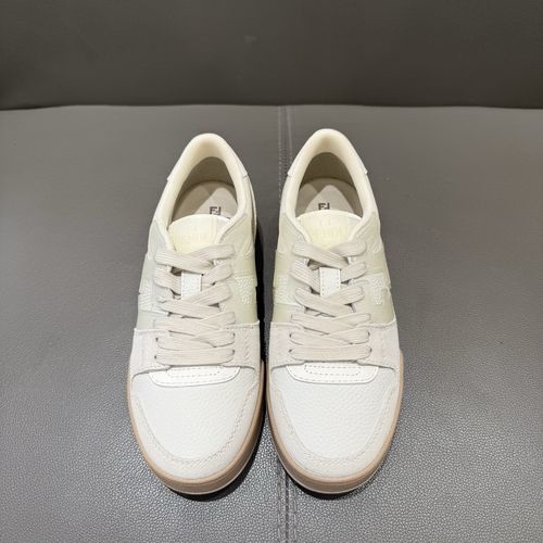 Fendi Leather Match Sneakers With Rubber Sole