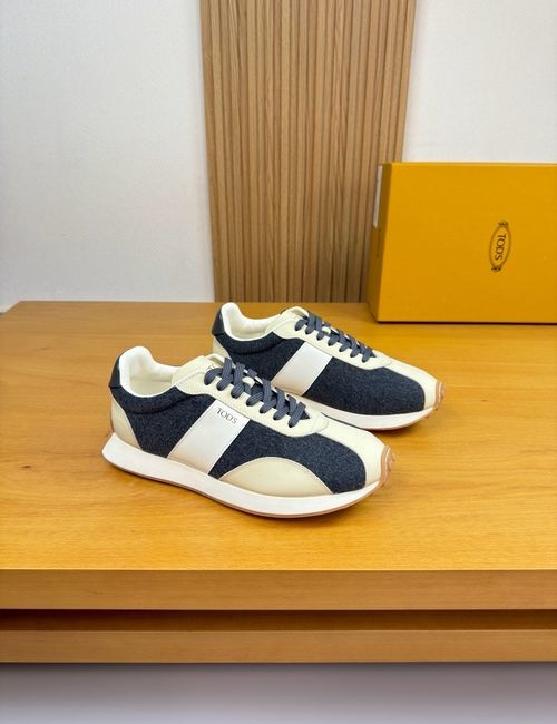 Tods Premium Plush Leather Sneakers With Wear-resistant Sole