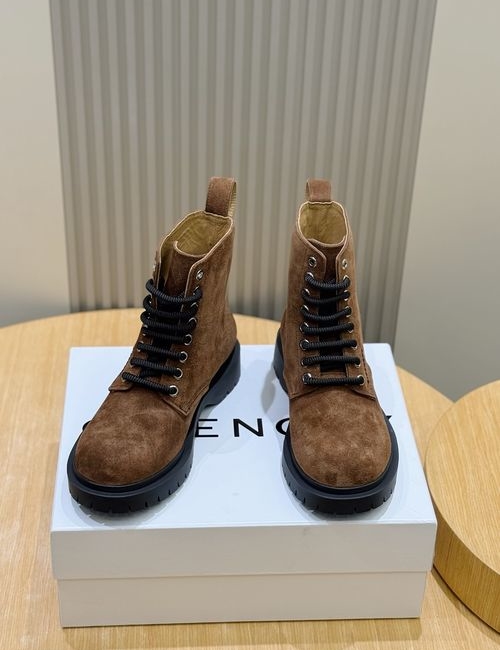 Givenchy Brushed Cowhide Derby Shoes With Thick Soles