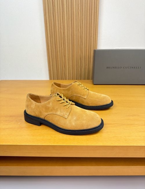 Brunello Cucinelli BC Suede Cowhide Formal Leather Shoes