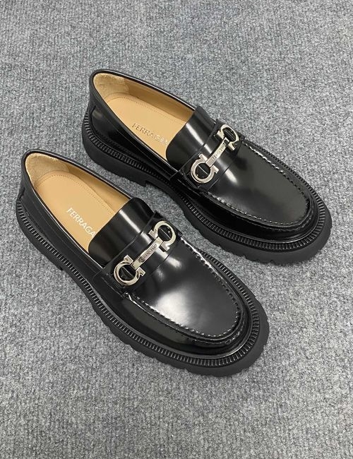 Ferragamo Cowhide Business Formal Leather Shoes