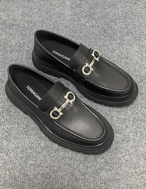 Ferragamo Cowhide Business Formal Leather Shoes
