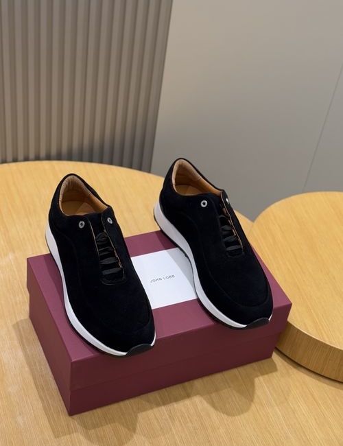 John Lobb Derby Business Shoes Top Layer Cowhide Leather Sole