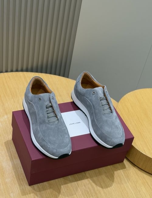 John Lobb Derby Business Shoes Top Layer Cowhide Leather Sole