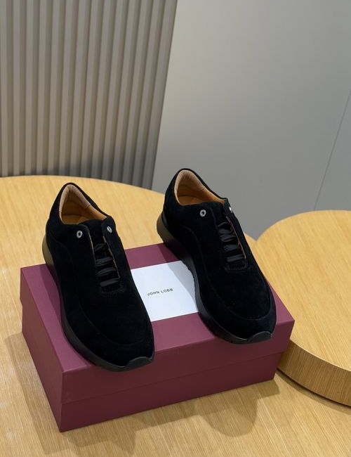 John Lobb Derby Business Shoes Top Layer Cowhide Leather Sole