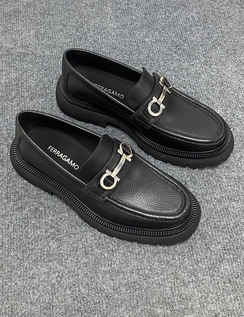 Ferragamo Cowhide Business Formal Leather Shoes