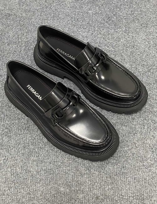 Ferragamo Cowhide Business Formal Leather Shoes