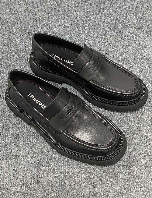 Ferragamo Cowhide Business Formal Leather Shoes