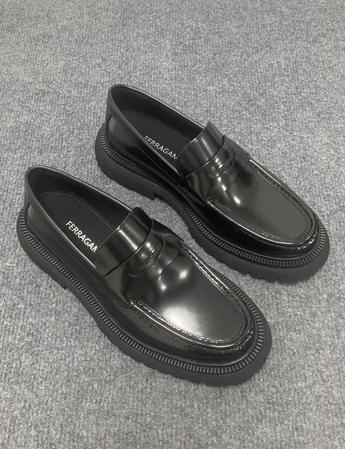Ferragamo Cowhide Business Formal Leather Shoes