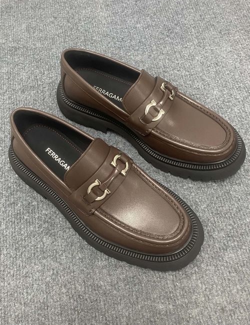 Ferragamo Cowhide Business Formal Leather Shoes