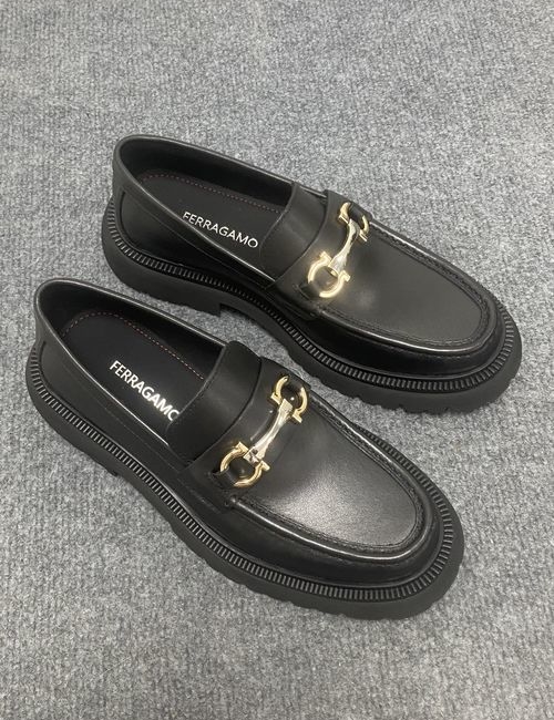 Ferragamo Cowhide Business Formal Leather Shoes