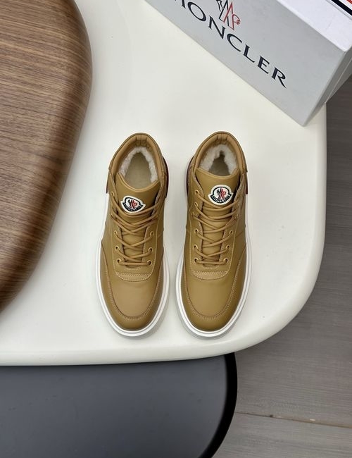 Moncler High-top Hiking Style Leather Boots