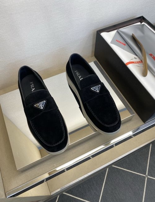 Prada High-quality Casual Suede Cowhide Shoes