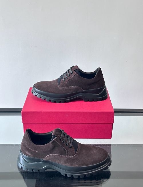 Ferragamo Genuine Leather Dress Shoes With Non-slip Soles