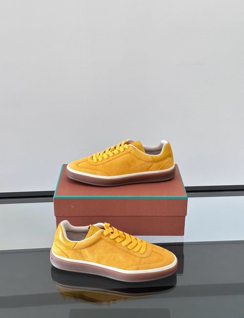 Loro Piana LP Suede Casual Sneakers With Logo Details