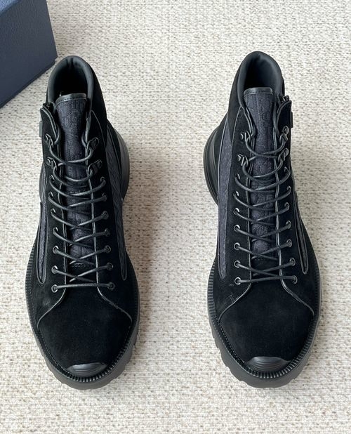 Christian Dior CD Combat Ankle Boots With Oblique Print