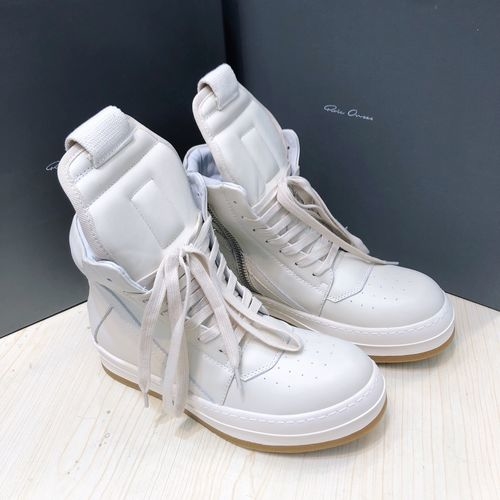 Rick Owens Wear-resistant Cowhide Casual Sneakers