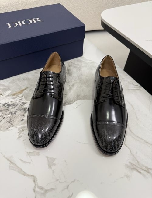 Christian Dior CD Calf Leather Formal Shoes With Buckle