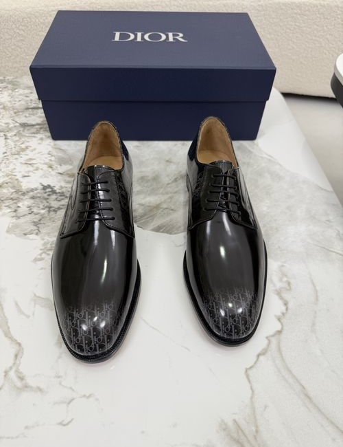 Christian Dior CD Calf Leather Formal Shoes With Buckle
